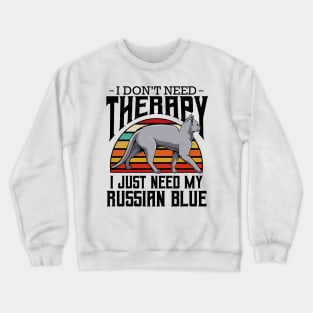 Russian Blue Cat Crewneck Sweatshirt